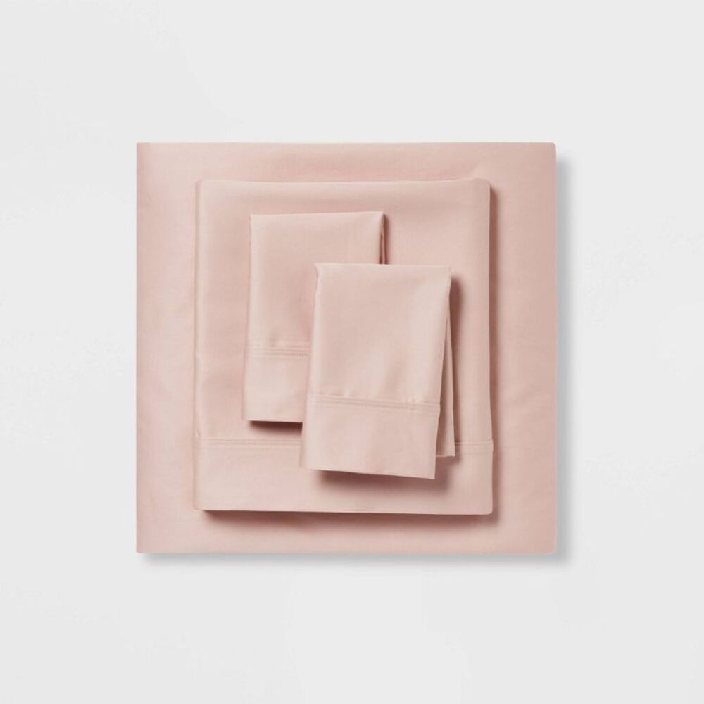 Threshold - Twin/Twin XL Solid Performance 400 Thread Count Sh Pink